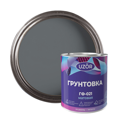 Грунтовка ГФ-021 УЗОР серая 2,7кг, вид