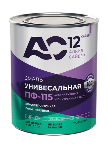 Эмаль алкидная АС-12 ПФ-115 АС-12 желтая 0,8кг, крупный план