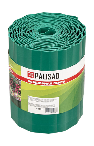 Лента бордюрная PALISAD 15х900 см, полипропиленовая, зеленая, фото