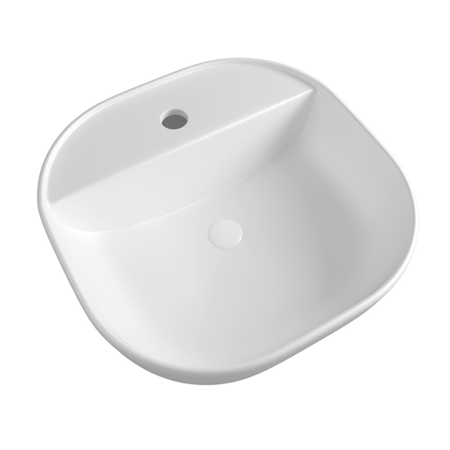 Раковина WATERSENSE Sabrina 40 накладная с полочкой белая, картинка