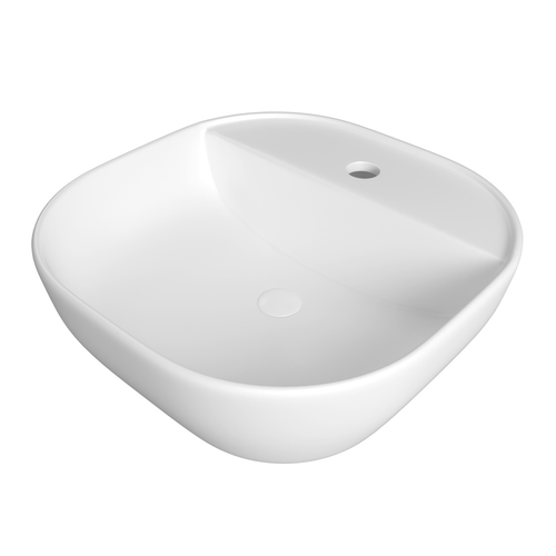 Раковина WATERSENSE Sabrina 40 накладная с полочкой белая, фотография