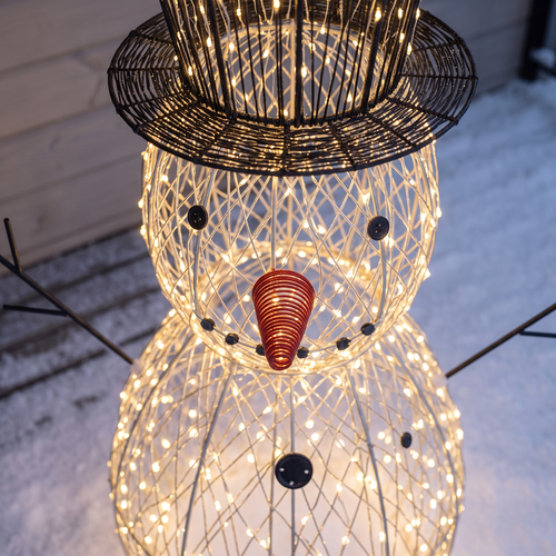 Светильник Platinum Choice, Снеговик, 29х29х70см, белый с черным LED, детальное фото