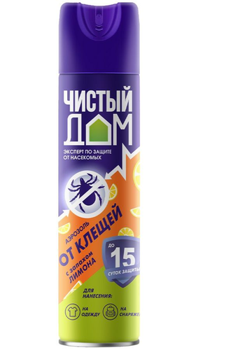 Аэрозоль ЧИСТЫЙ ДОМ от клещей фл 150мл, детальное фото