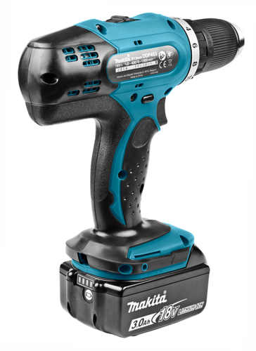 Дрель-шуруповерт MAKITA аккум. LXT 18В, 13мм, 42/27Нм (2x3.0Ач, з/у)&nbsp; DDF453RFE, картинка