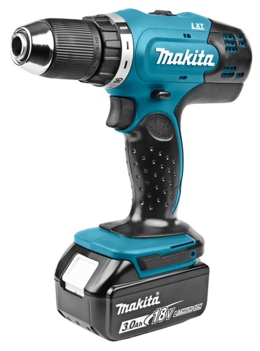 Дрель-шуруповерт MAKITA аккум. LXT 18В, 13мм, 42/27Нм (2x3.0Ач, з/у)&nbsp; DDF453RFE, фотография