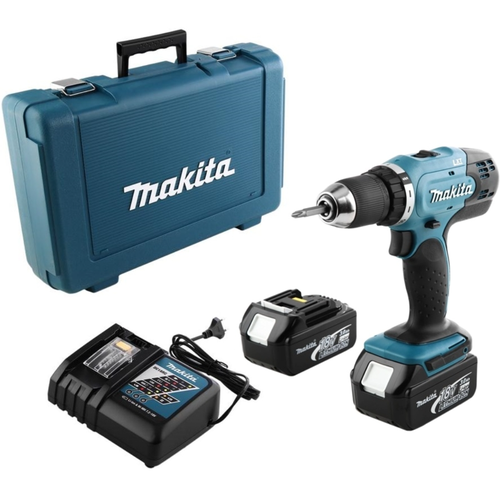 Дрель-шуруповерт MAKITA аккум. LXT 18В, 13мм, 42/27Нм (2x3.0Ач, з/у)&nbsp; DDF453RFE, крупный план