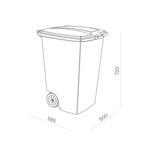 Контейнер для мусора ELLASTIK-PLAST зеленый, 120л, фотография