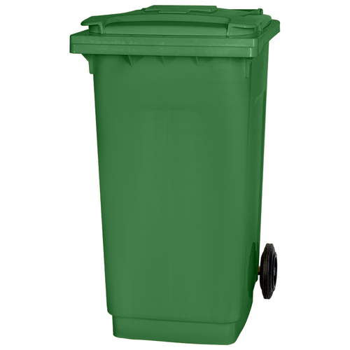 Контейнер для мусора ELLASTIK-PLAST зеленый, 120л, картинка