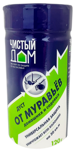 Дуст ЧИСТЫЙ ДОМ от муравьев туба пласт.120 г, фото