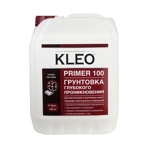 Грунтовка KLEO глубокого проникновения PRIMER 100, 10л, крупный план