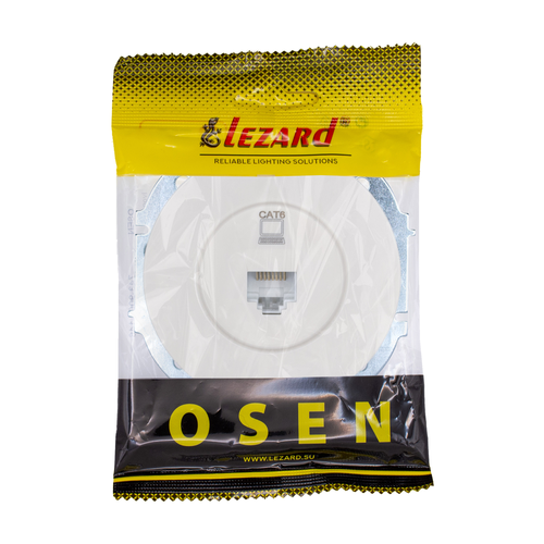 Розетка компьютерная LEZARD белая, изображение