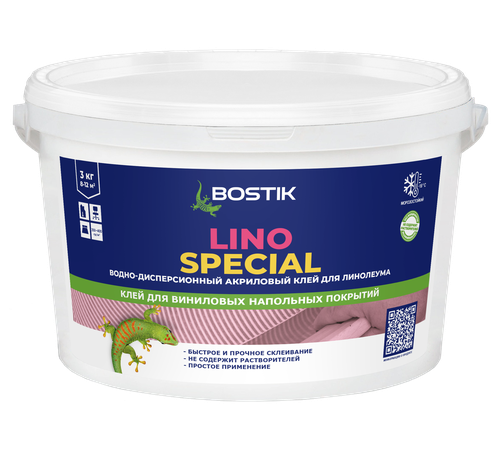 Клей BOSTIK д/линолеума и ковролина LINO SPECIAL, 3кг, фото