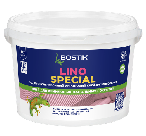 Клей BOSTIK д/линолеума и ковролина LINO SPECIAL, 6кг, крупный план