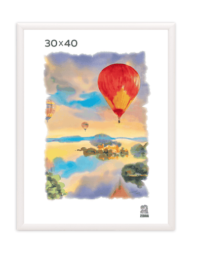 Фоторамка ЗЕБРА пластиковая 500, цвет белый, 30х40см, крупный план