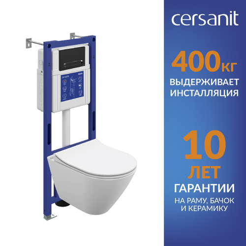 Комплект CERSANIT city smart dpl eo slim инсталляция aqua 40 smart m кнопка es, картинка
