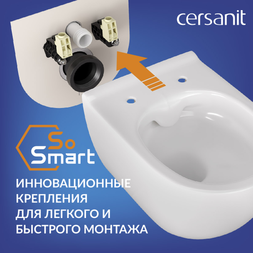 Комплект CERSANIT city smart dpl eo slim инсталляция aqua 40 smart m кнопка es, крупный план