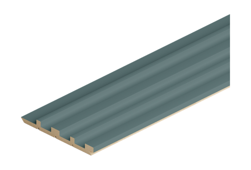 Панель STELLA стеновая реечная мдф ритм, делюкс, олива, 2700x119x12, крупный план