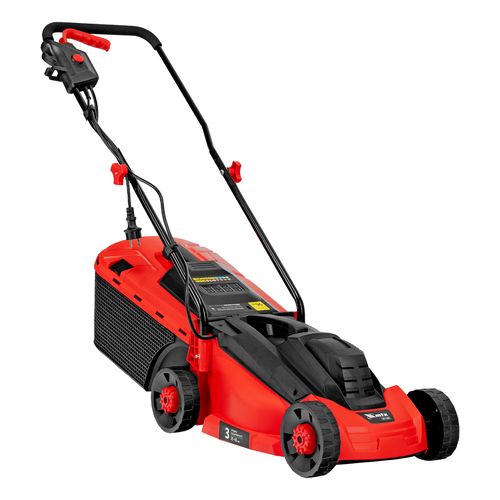 Газонокосилка электрическая MTX LM-1200S, шир. 32см, 1200Вт, 3уров., травосб. 30л, фото