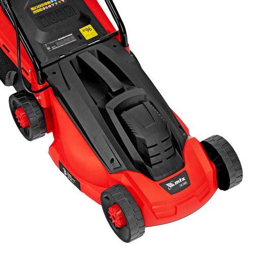 Газонокосилка электрическая MTX LM-1200S, шир. 32см, 1200Вт, 3уров., травосб. 30л, крупный план