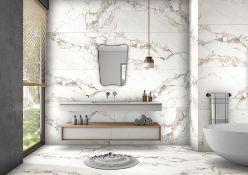 Керамогранит ETERNAL Antique Carrara белый матовый Размер 60X120 см, вес 29, крупный план