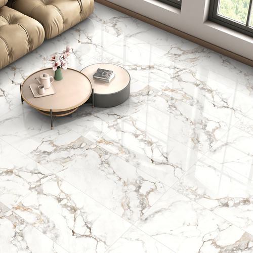 Керамогранит ETERNAL Antique Carrara белый матовый Размер 60X120 см, вес 29, крупный план