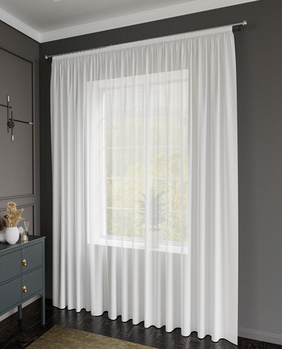 Штора тюлевая FARLEZA гипюр абстракт 300х280 бел., фотография