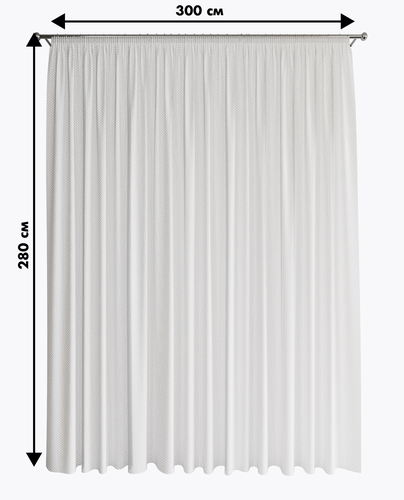 Штора тюлевая FARLEZA гипюр абстракт 300х280 бел., изображение
