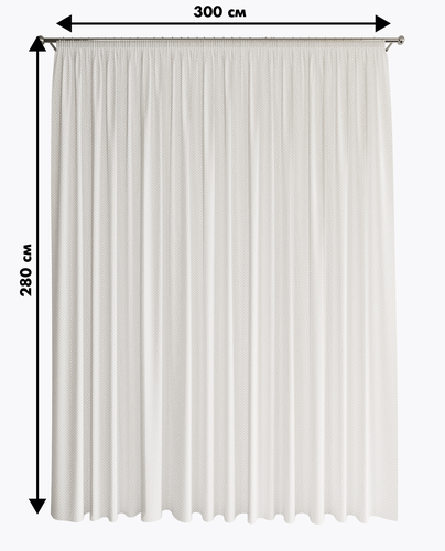Штора тюлевая FARLEZA гипюр абстракт 300х280 беж., фотография