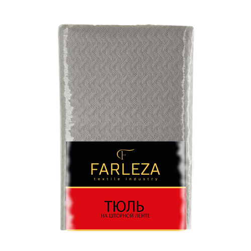 Штора тюлевая FARLEZA гипюр абстракт 300х280 сер., крупный план