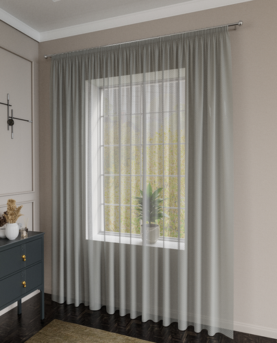 Штора тюлевая FARLEZA гипюр абстракт 300х280 сер., изображение
