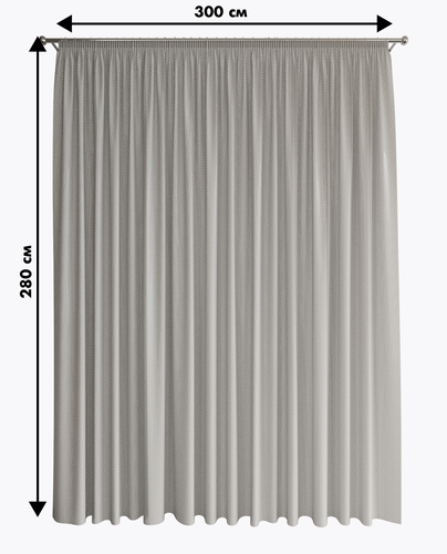 Штора тюлевая FARLEZA гипюр абстракт 300х280 сер., фотография