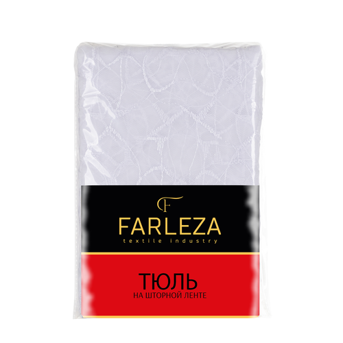 Штора тюлевая FARLEZA вышивка паутинка 300х280 бел., фото