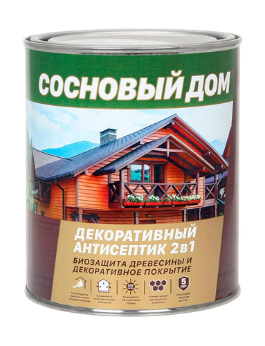 Антисептик д/древесины СОСНОВЫЙ ДОМ декоративный палисандр, фотография