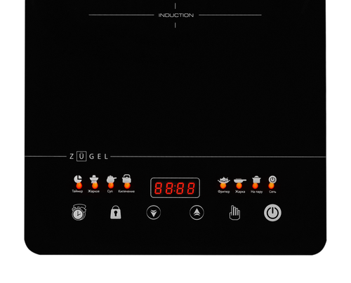 Настольная плита ZUGEL индукционная 310х395х85, цв.черный, вид