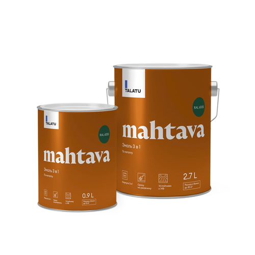 Грунт-эмаль TALATU алкидная глянцевая mahtava ral 6005 зеленый, детальное фото