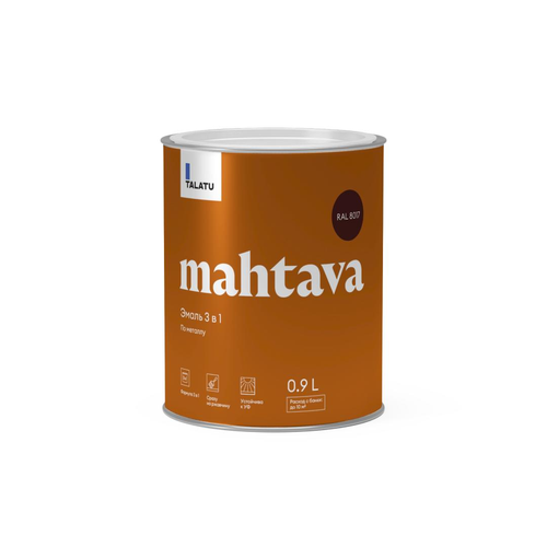 Грунт-эмаль TALATU алкидная глянцевая mahtava ral 8017 шоколадно-коричневый, изображение