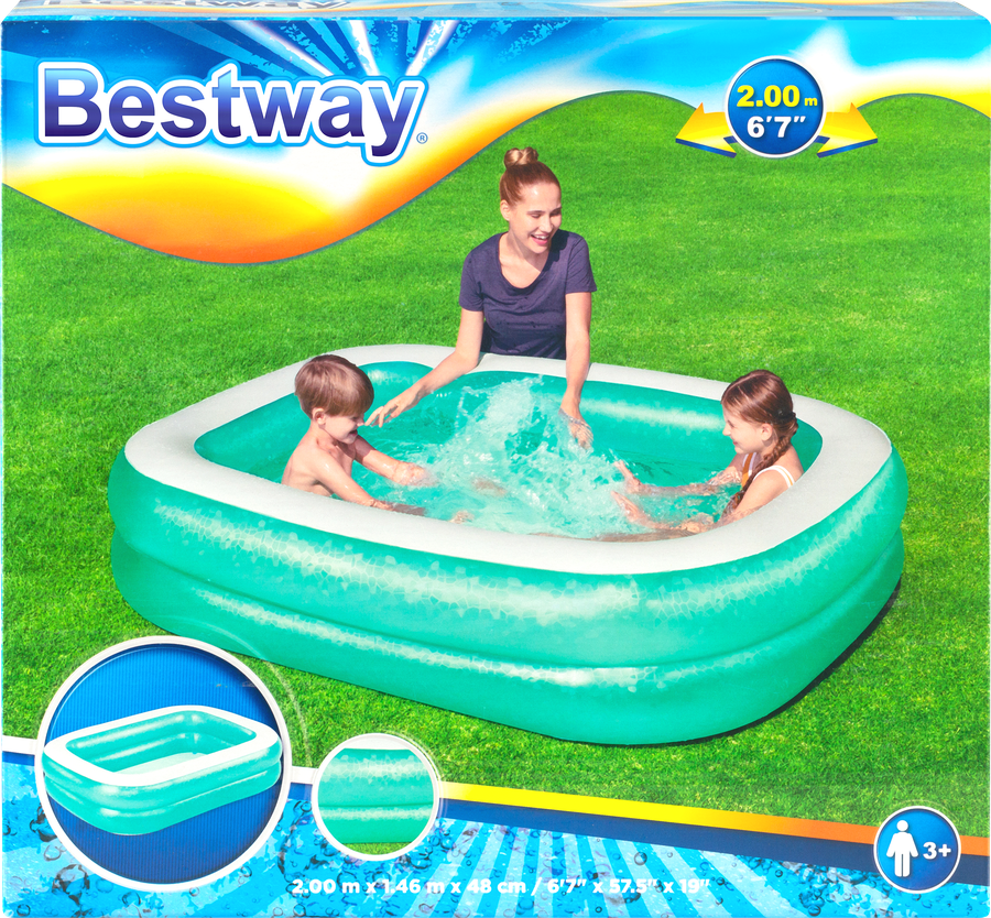Бассейн надувной детский BESTWAY 450л 200х146х48см, Арт. 54005, превью