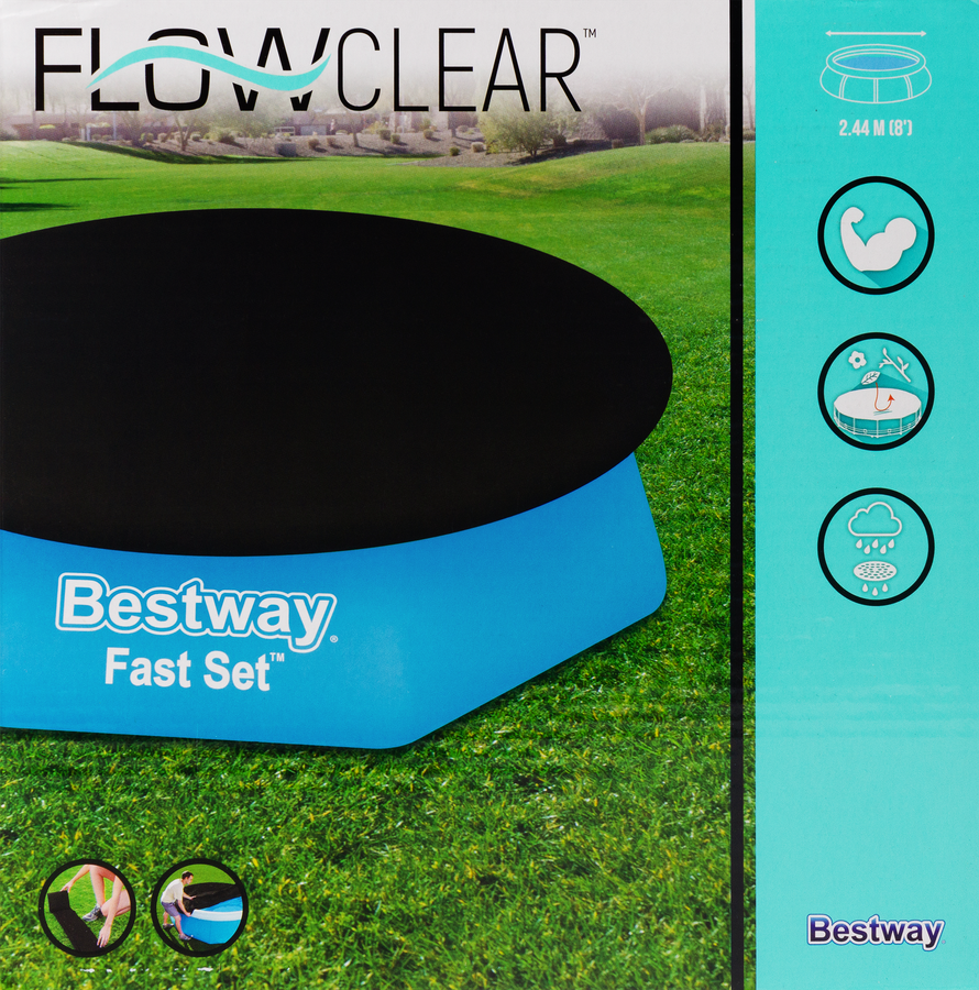 Тент для бассейна с надувным бортом BESTWAY Flowclear 244см, Арт. 58032, превью