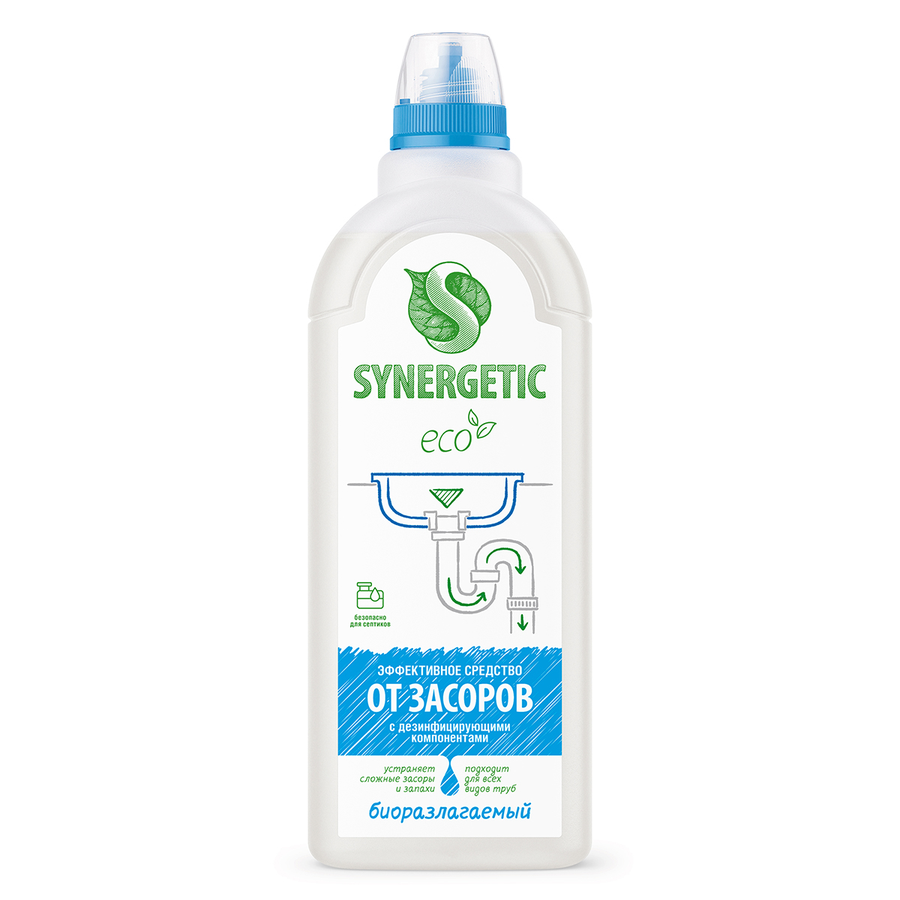 Средство для чистки труб SYNERGETIC, 1л, предпросмотр