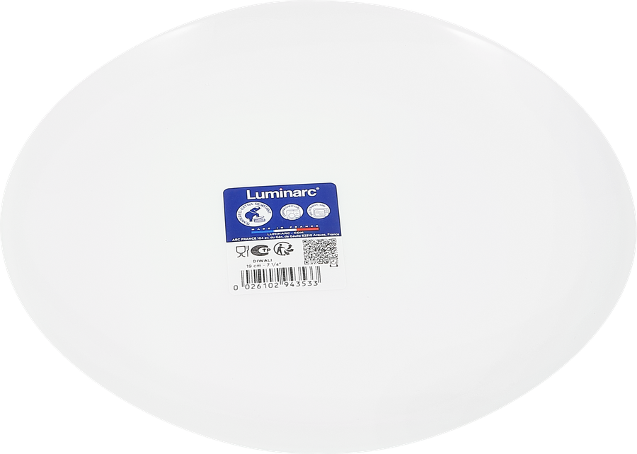 Тарелка десертная LUMINARC Diwali White 19см, стекло, в ассортименте, предпросмотр