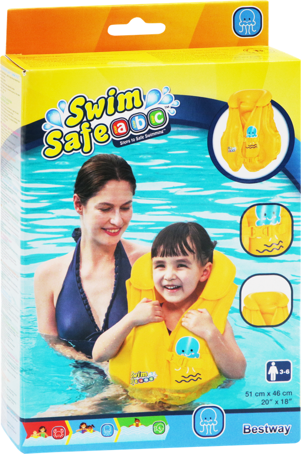 Жилет для плавания надувной BESTWAY Swim&nbsp;Safe 51x46см премиум, Арт. 32034, превью