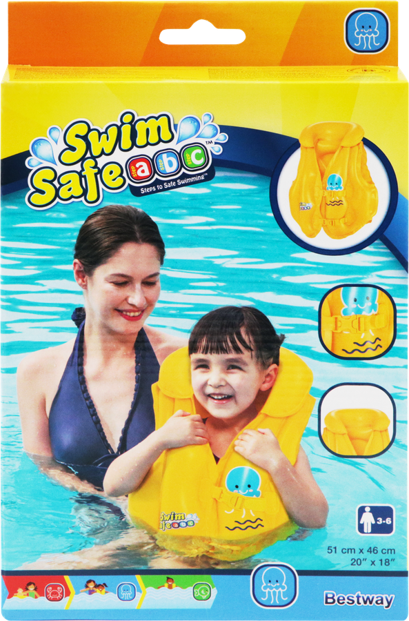 Жилет для плавания надувной BESTWAY Swim&nbsp;Safe 51x46см премиум, Арт. 32034, превью