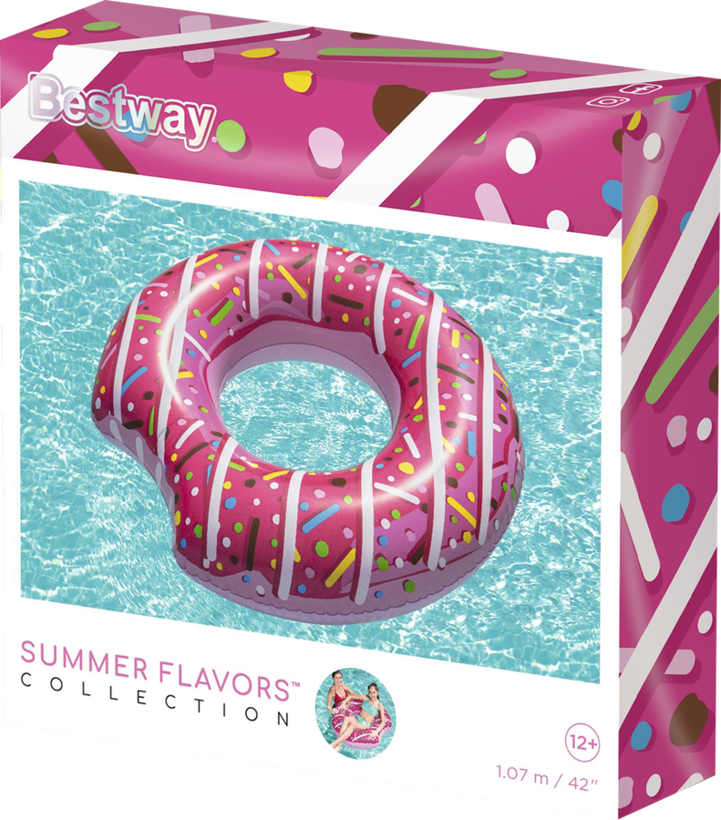 Круг для плавания надувной BESTWAY Summer Flavors Пончик d=107см, Арт. 36118, превью