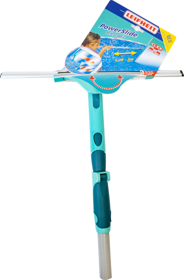 Стекломой LEIFHEIT Powerslide Slider XL с резинкой 40см телескопическая ручка до 1,8м Арт. 51521/51523, превью