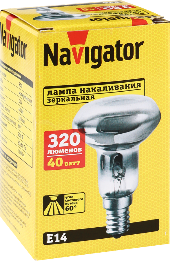 Лампа накаливания NAVIGATOR 94 319 NI-R50-40-230-E14-FR, предпросмотр