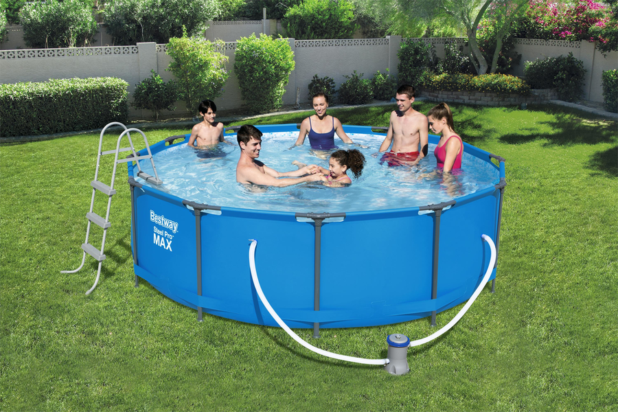 Бассейн каркасный BESTWAY Steel Pro Max 9150л 366х100см, с фильтром- насосом и лестницей, Арт. 561PS, предпросмотр
