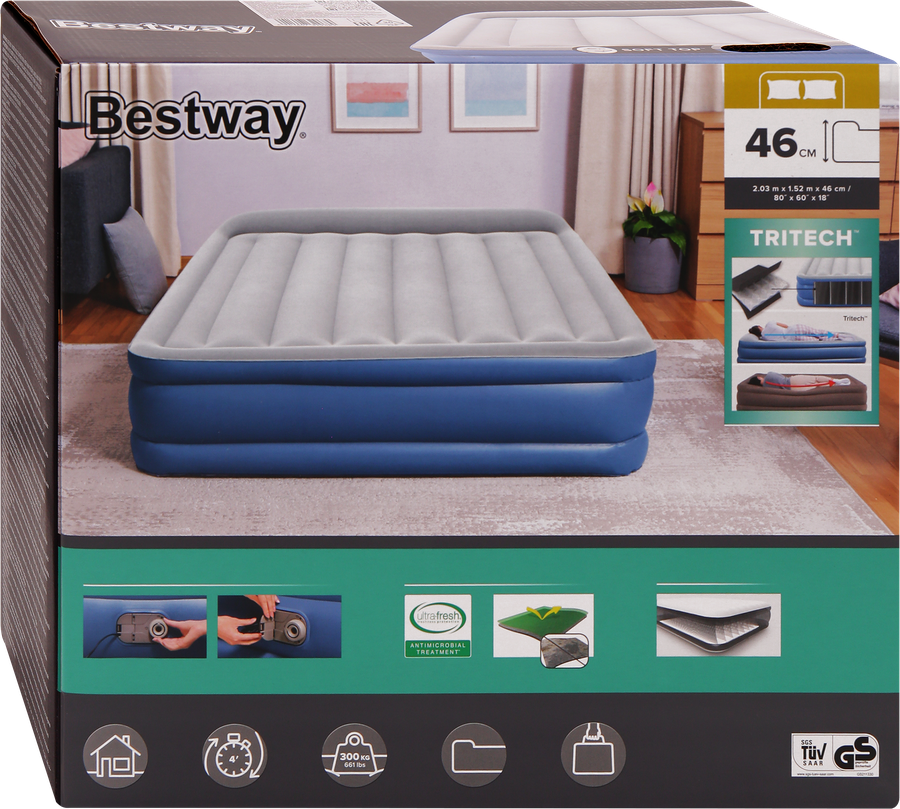 Кровать надувная BESTWAY Tritech 203х152х46см, Арт. 67630, предпросмотр