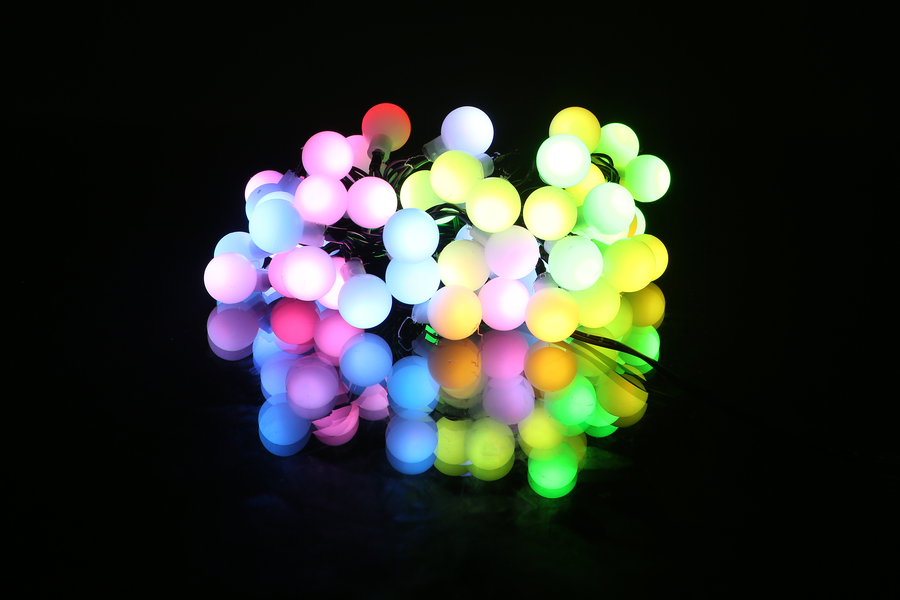 Электрогирлянда HOMECLUB Переливающийся шар 50LED-ламп, 18см, RG/RB мультиколор, 6м, IP20 Арт. 19-201077/LS0045, превью