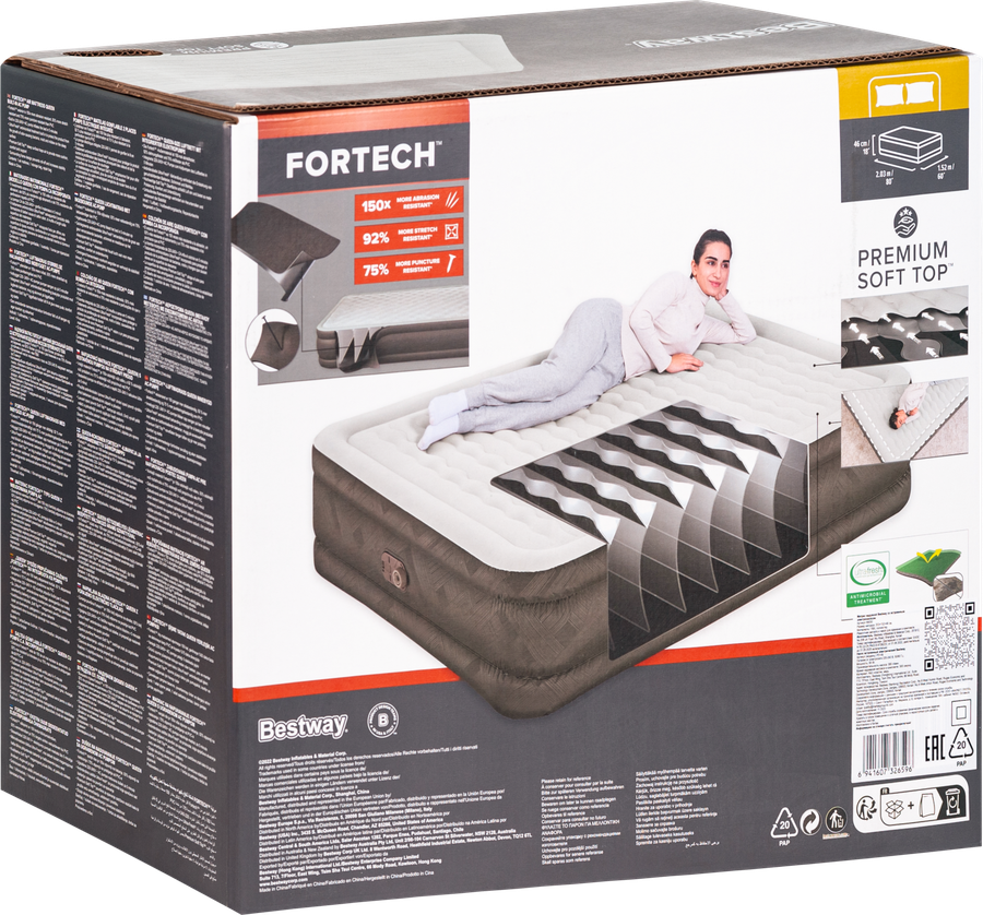 Кровать надувная BESTWAY Airbed Fortech 203х152х46см, Арт. 69050, предпросмотр