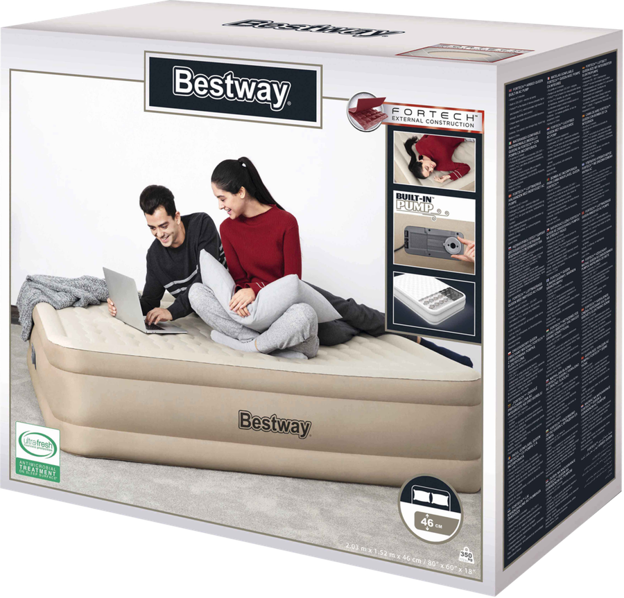 Кровать надувная BESTWAY Airbed Fortech 203х152х46см, Арт. 69050, предпросмотр